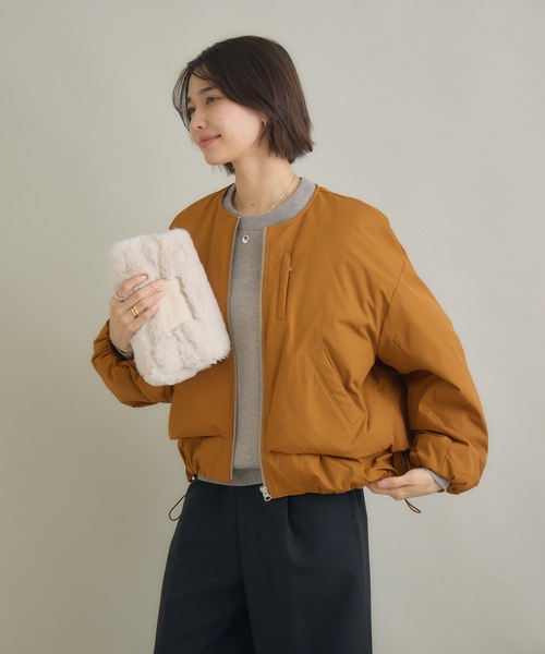 KATHARINE ROSS（キャサリンロス）の「【KATHARINE ROSS】【サスティナブル＆軽暖アウター】Sorona中綿エコブルゾン（ブルゾン・レディース・ネイビー/キャメル/グレイッシュベージュ・FREE）」の12枚目の写真