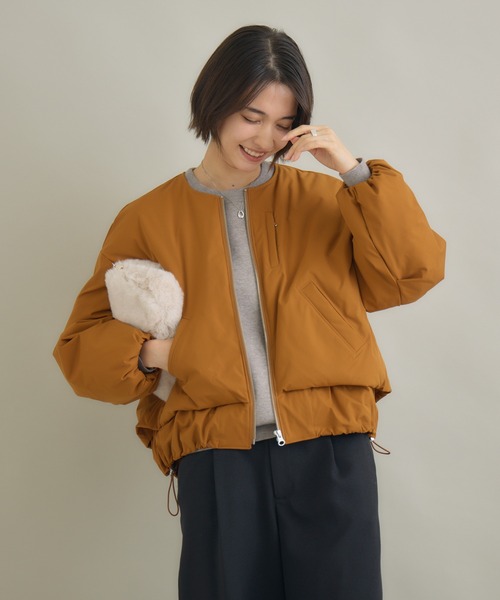 KATHARINE ROSS（キャサリンロス）の「【KATHARINE ROSS】【サスティナブル＆軽暖アウター】Sorona中綿エコブルゾン（ブルゾン・レディース・ネイビー/キャメル/グレイッシュベージュ・FREE）」の13枚目の写真