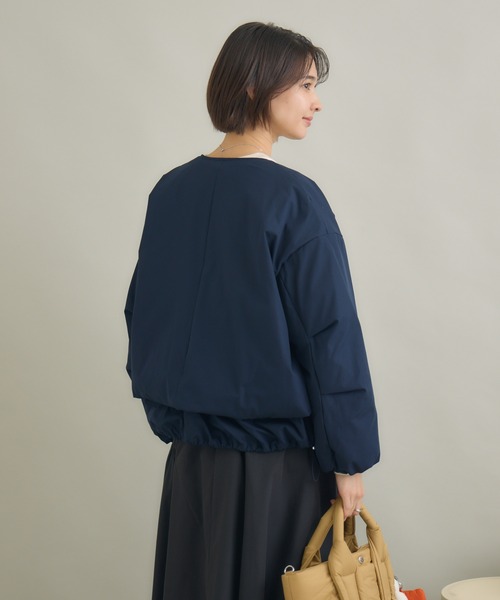 KATHARINE ROSS（キャサリンロス）の「【KATHARINE ROSS】【サスティナブル＆軽暖アウター】Sorona中綿エコブルゾン（ブルゾン・レディース・ネイビー/キャメル/グレイッシュベージュ・FREE）」の8枚目の写真