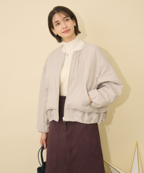 KATHARINE ROSS（キャサリンロス）の「【KATHARINE ROSS】【サスティナブル＆軽暖アウター】Sorona中綿エコブルゾン（ブルゾン・レディース・ネイビー/キャメル/グレイッシュベージュ・FREE）」の20枚目の写真