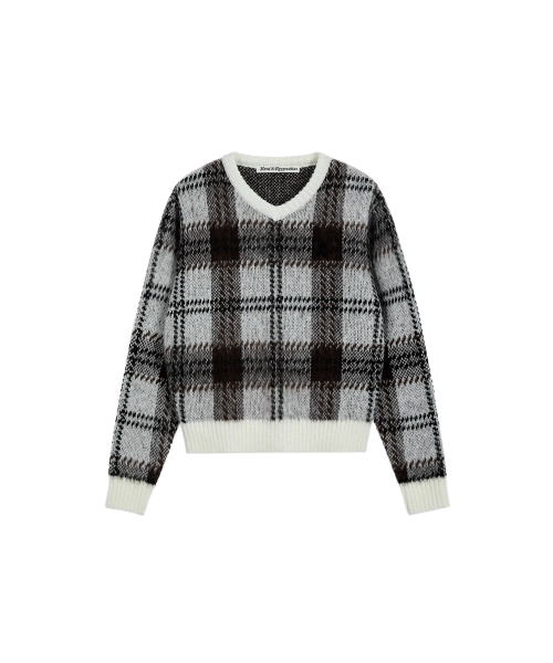 Rest&Recreation（レストアンドレクリエーション）の「CHECK PATTERN HAIRY SWEATER - IVORY（ニット/セーター・レディース・その他・SMALL/LARGE）」の5枚目の写真