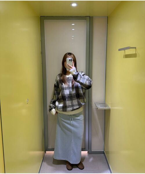Rest&Recreation（レストアンドレクリエーション）の「CHECK PATTERN HAIRY SWEATER - IVORY（ニット/セーター・レディース・その他・SMALL/LARGE）」の7枚目の写真