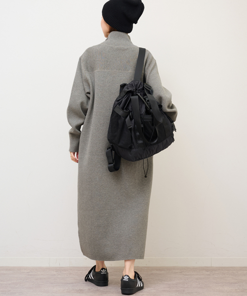 JOURNAL STANDARD relume（ジャーナルスタンダード　レリューム）の「《WEB限定追加》スウェットライクハーフジップワンピース（ワンピース・レディース・ネイビー/グレー・FREE）」の12枚目の写真