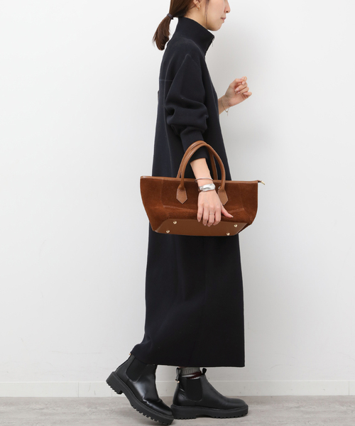 JOURNAL STANDARD relume（ジャーナルスタンダード　レリューム）の「《WEB限定追加》スウェットライクハーフジップワンピース（ワンピース・レディース・ネイビー/グレー・FREE）」の16枚目の写真