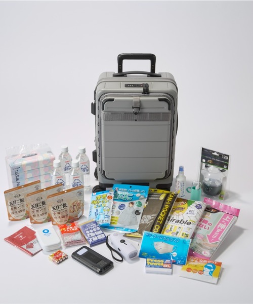 ace.（エース）の「エーストーキョー スーツケース テオフィールドHS 32L 2～3泊 3.4kg 機内持込 フェーズフリー フロントオープン エキスパンド 大型双輪キャスター 05771（スーツケース/キャリーバッグ・メンズ・グレー・S）」の3枚目の写真