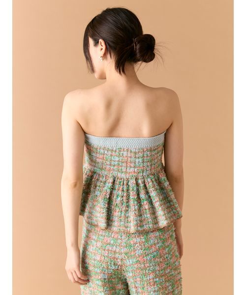 LILY BROWN（リリーブラウン）の「ツイードニットペプラムビスチェ（その他トップス・レディース・アイボリー/マルチ/ピンク・F）」の6枚目の写真