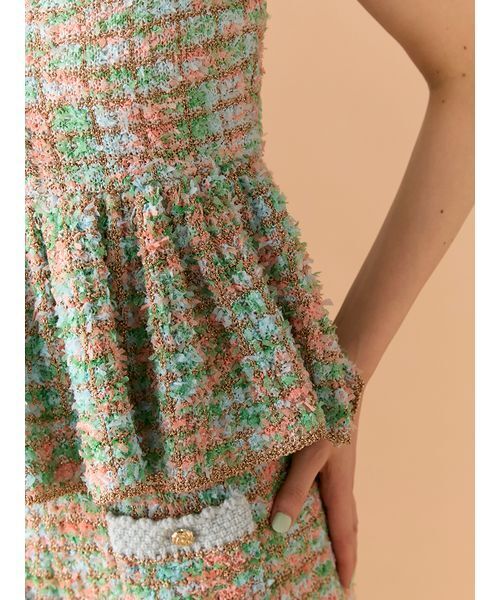 LILY BROWN（リリーブラウン）の「ツイードニットペプラムビスチェ（その他トップス・レディース・アイボリー/マルチ/ピンク・F）」の9枚目の写真