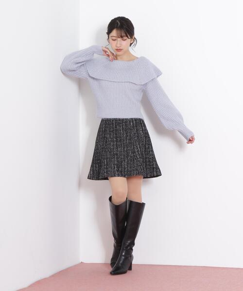 JILL by JILL STUART(ジルバイジルスチュアート)の「◇ラメツィードミニスカート(スカート・レディース・レッド系その他/ホワイト系その他/ブラック系その他・MEDIUM/SMALL)」の8枚目の写真