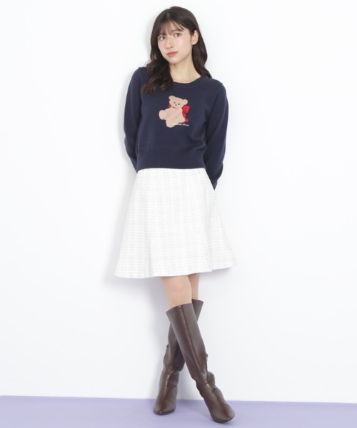 JILL by JILL STUART(ジルバイジルスチュアート)の「◇ラメツィードミニスカート(スカート・レディース・レッド系その他/ホワイト系その他/ブラック系その他・MEDIUM/SMALL)」の1枚目の写真