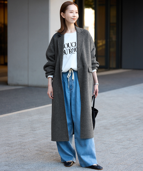 SLOBE IENA（スローブイエナ）の「《追加2》souple woolダブルフェイスチェスターコート（チェスターコート・レディース・チャコールグレー・38/36）」の14枚目の写真