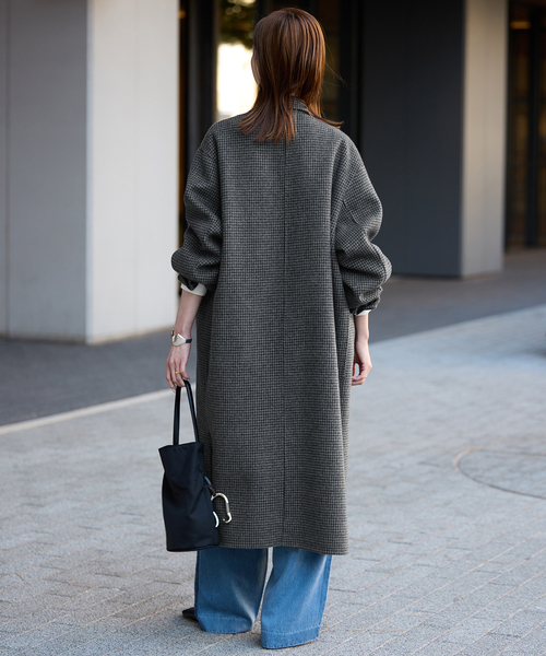 SLOBE IENA（スローブイエナ）の「《追加2》souple woolダブルフェイスチェスターコート（チェスターコート・レディース・チャコールグレー・38/36）」の12枚目の写真