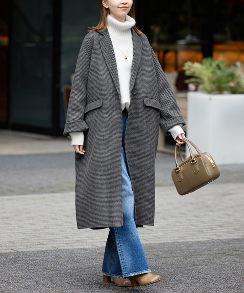 SLOBE IENA（スローブイエナ）の「《追加2》souple woolダブルフェイスチェスターコート（チェスターコート・レディース・チャコールグレー・38/36）」の11枚目の写真