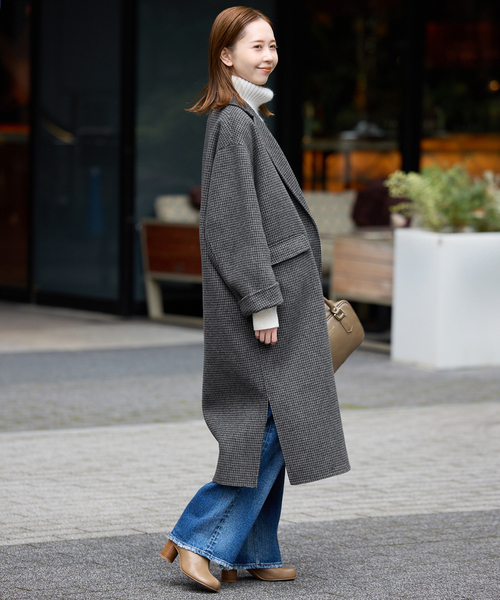 SLOBE IENA（スローブイエナ）の「《追加2》souple woolダブルフェイスチェスターコート（チェスターコート・レディース・チャコールグレー・38/36）」の7枚目の写真