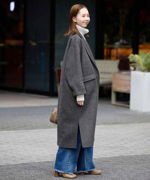 SLOBE IENA（スローブイエナ）の「《追加2》souple woolダブルフェイスチェスターコート（チェスターコート・レディース・チャコールグレー・38/36）」の6枚目の写真