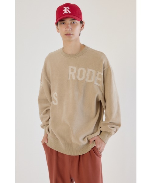 RODEO CROWNS WIDE BOWL(ロデオクラウンズワイドボウル)の「ランダムロゴモールニット(ニット/セーター・メンズ・ベージュ/ネイビー/ブラック・MEDIUM/LARGE)」の13枚目の写真