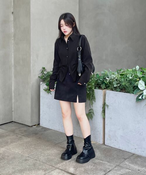 INSILENCE WOMEN(インサイレンスウーマン)の「モールスキンベルト付きスカート ブラック(スカート・レディース・その他・SMALL/MEDIUM/X-SMALL)」の14枚目の写真