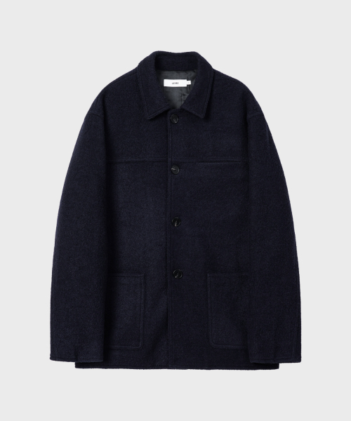LEIRE（ルアール）の「ウールブレンドブークルハーフコート[ネイビー]（チェスターコート・メンズ・その他・LARGE/X-LARGE/MEDIUM）」の5枚目の写真