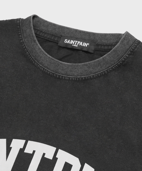 SAINTPAIN（セイントペイン）の「SP SNTPN ロゴTシャツ-ピグメントブラック（Tシャツ/カットソー・レディース・その他・MEDIUM/LARGE/X-LARGE）」の3枚目の写真