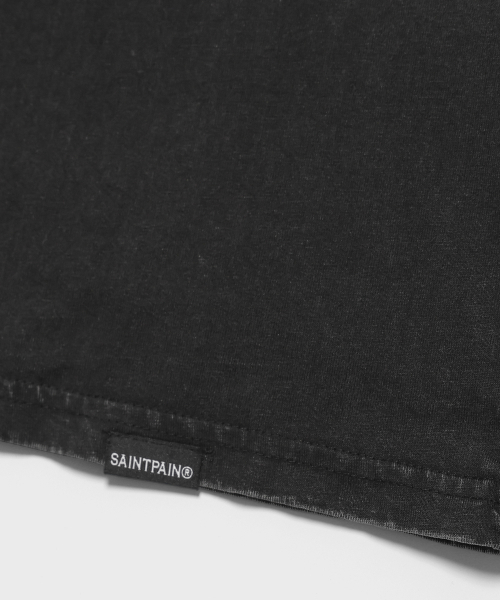 SAINTPAIN（セイントペイン）の「SP SNTPN ロゴTシャツ-ピグメントブラック（Tシャツ/カットソー・レディース・その他・MEDIUM/LARGE/X-LARGE）」の6枚目の写真