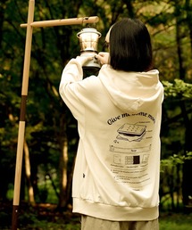 COTTON HOODED SWEATSHIRT - S'more recipe コットンフーディッドスウェット - スモアレシピ