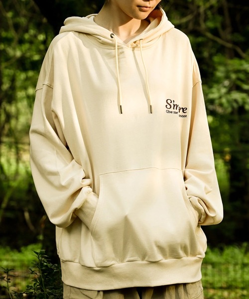 S'more(スモア)の「COTTON HOODED SWEATSHIRT - S'more recipe コットンフーディッドスウェット - スモアレシピ(パーカー・レディース・ベージュ/ブラウン・MEDIUM/SMALL/LARGE)」の4枚目の写真