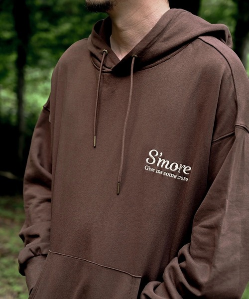 S'more(スモア)の「COTTON HOODED SWEATSHIRT - S'more recipe コットンフーディッドスウェット - スモアレシピ(パーカー・レディース・ベージュ/ブラウン・MEDIUM/SMALL/LARGE)」の10枚目の写真