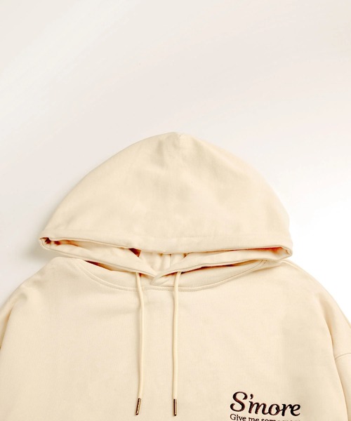 S'more(スモア)の「COTTON HOODED SWEATSHIRT - S'more recipe コットンフーディッドスウェット - スモアレシピ(パーカー・レディース・ベージュ/ブラウン・MEDIUM/SMALL/LARGE)」の21枚目の写真