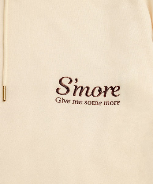 S'more(スモア)の「COTTON HOODED SWEATSHIRT - S'more recipe コットンフーディッドスウェット - スモアレシピ(パーカー・レディース・ベージュ/ブラウン・MEDIUM/SMALL/LARGE)」の22枚目の写真