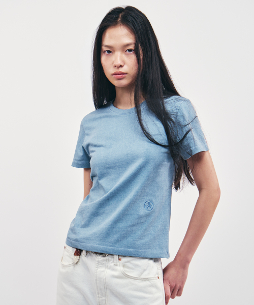 CITYBREEZE(シティブリーズ)の「ピグメントミニロゴ刺繍半袖Tシャツ_SKY BLUE(Tシャツ/カットソー・レディース・スカイブルー・SMALL/MEDIUM)」の2枚目の写真