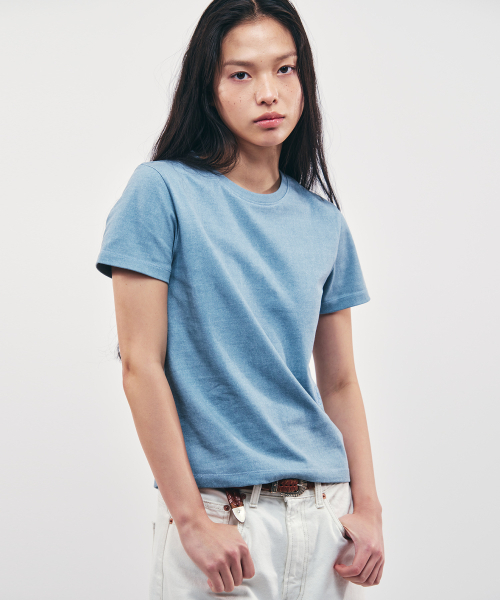 CITYBREEZE(シティブリーズ)の「ピグメントミニロゴ刺繍半袖Tシャツ_SKY BLUE(Tシャツ/カットソー・レディース・スカイブルー・SMALL/MEDIUM)」の3枚目の写真