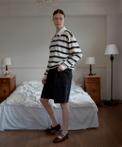 ANOETIC（アノエティック）の「CARGO HALF PANTS_BLACK（その他パンツ・レディース・ブラック・SMALL/MEDIUM）」の2枚目の写真