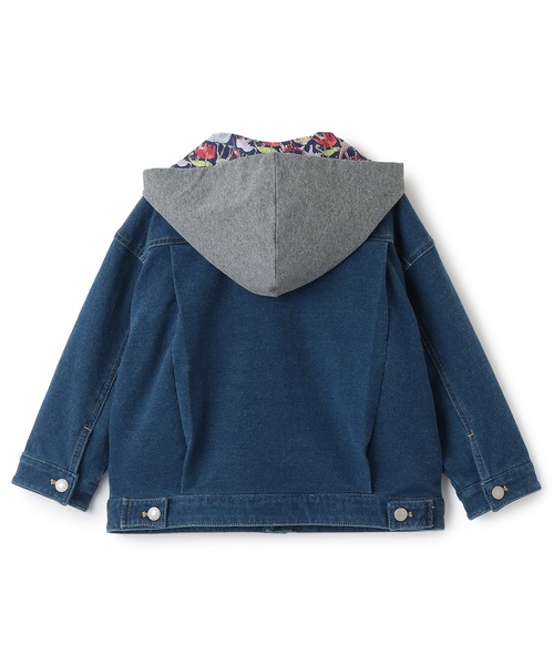 sense of wonder(センスオブワンダー)の「3WAYフード付ニットデニムジャケット(ブルゾン・キッズ・ネイビー・130cm/100cm/90cm/120cm/110cm)」の20枚目の写真