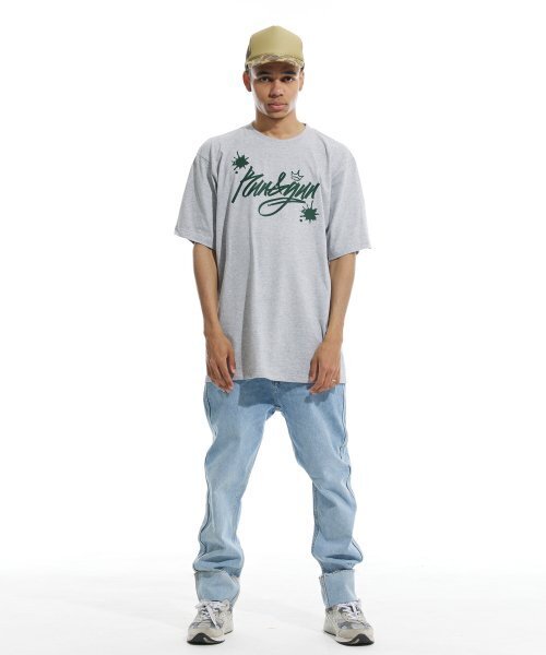 CREAM SODA LAB(クリームソーダラボ)の「ラン&ガン 半袖Tシャツ グレーグリーン(Tシャツ/カットソー・メンズ・その他・LARGE/MEDIUM/X-LARGE/XX-LARGE)」の3枚目の写真