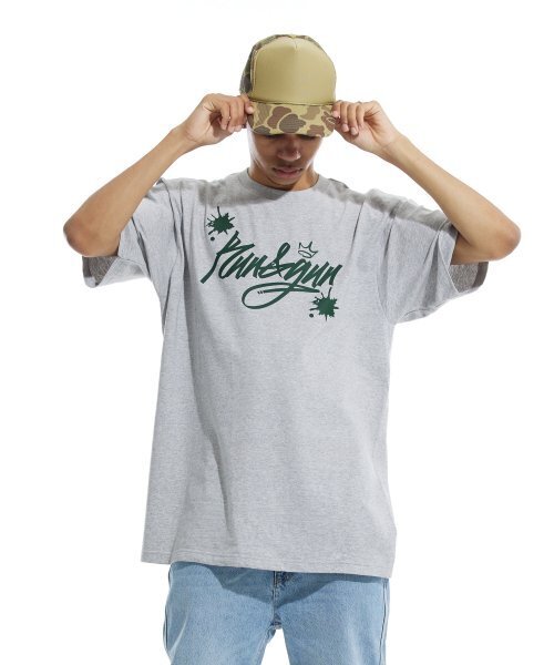 CREAM SODA LAB(クリームソーダラボ)の「ラン&ガン 半袖Tシャツ グレーグリーン(Tシャツ/カットソー・メンズ・その他・LARGE/MEDIUM/X-LARGE/XX-LARGE)」の6枚目の写真