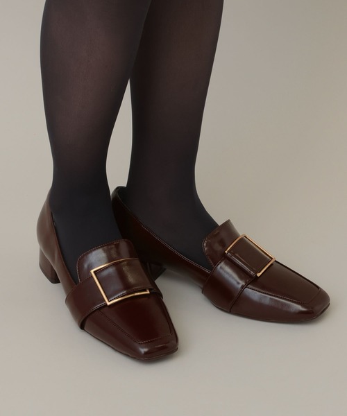 A part by（アパートバイ）の「【36サイズ展開】バックルヒールローファー（ローファー・レディース・ブラウン/ブラック・SMALL/MEDIUM/LARGE）」の6枚目の写真