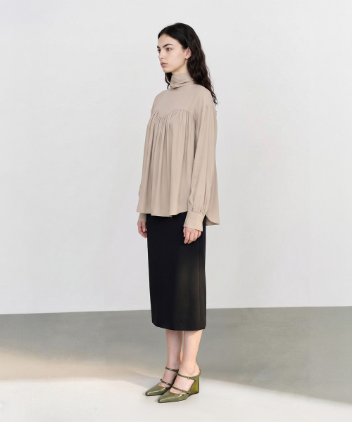 MAYVERU（メイバーユー）の「Novelle Stitch Skirt _ Black（スカート・レディース・ブラック・SMALL/MEDIUM）」の3枚目の写真
