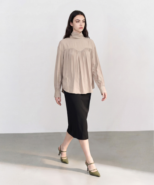 MAYVERU（メイバーユー）の「Novelle Stitch Skirt _ Black（スカート・レディース・ブラック・SMALL/MEDIUM）」の5枚目の写真