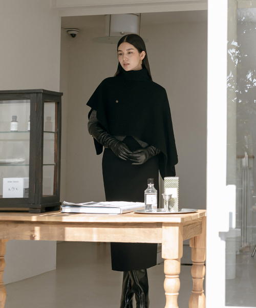 MAYVERU（メイバーユー）の「Novelle Stitch Skirt _ Black（スカート・レディース・ブラック・SMALL/MEDIUM）」の13枚目の写真