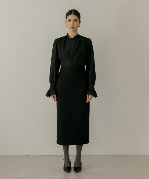 MAYVERU（メイバーユー）の「Novelle Stitch Skirt _ Black（スカート・レディース・ブラック・SMALL/MEDIUM）」の17枚目の写真