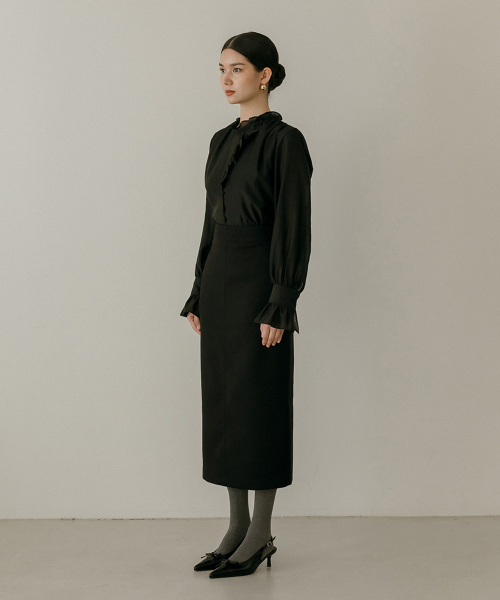MAYVERU（メイバーユー）の「Novelle Stitch Skirt _ Black（スカート・レディース・ブラック・SMALL/MEDIUM）」の18枚目の写真