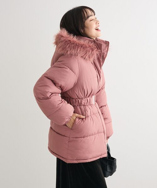 セール】・swing by ファイバーダウンベルト付コート（その他アウター