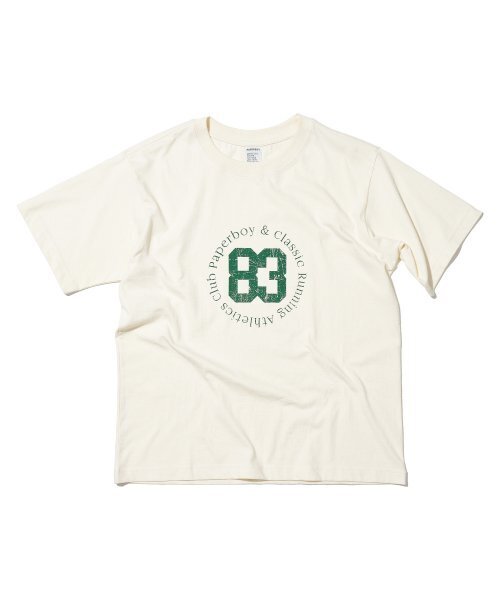 PAPERBOY(ペーパーボーイ)の「ビギニング83 半袖Tシャツ-クリーム(Tシャツ/カットソー・レディース・その他・LARGE/MEDIUM/SMALL/X-LARGE)」の1枚目の写真
