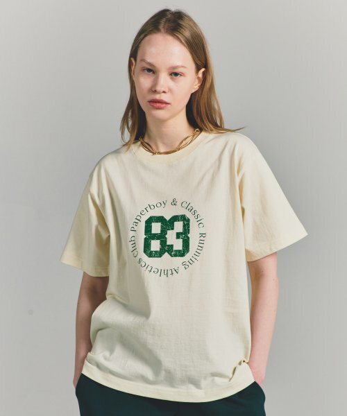 PAPERBOY(ペーパーボーイ)の「ビギニング83 半袖Tシャツ-クリーム(Tシャツ/カットソー・レディース・その他・LARGE/MEDIUM/SMALL/X-LARGE)」の2枚目の写真