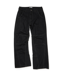 ETCE（イーティーシーイー）の「CURVED PANEL DENIM PANTS 2.0 (BLACK)（デニムパンツ）」