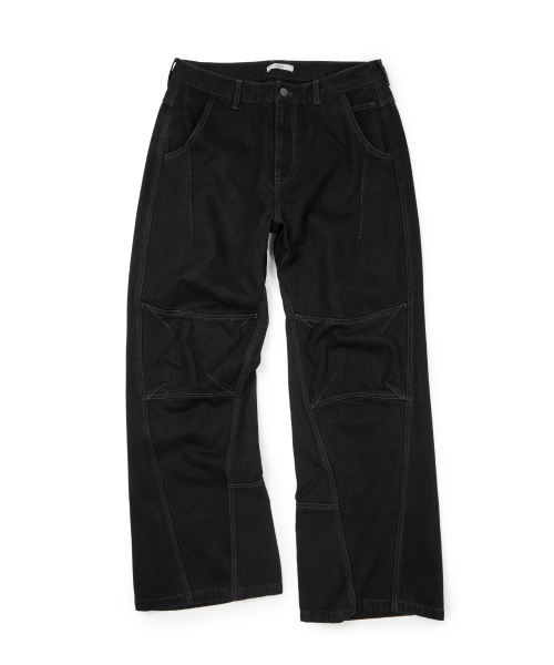 ETCE(イーティーシーイー)の「CURVED PANEL DENIM PANTS 2.0 (BLACK)(デニムパンツ・メンズ・その他・MEDIUM/LARGE/X-LARGE)」の1枚目の写真