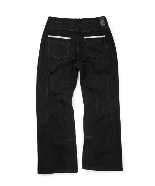 ETCE(イーティーシーイー)の「CURVED PANEL DENIM PANTS 2.0 (BLACK)(デニムパンツ・メンズ・その他・MEDIUM/LARGE/X-LARGE)」の2枚目の写真