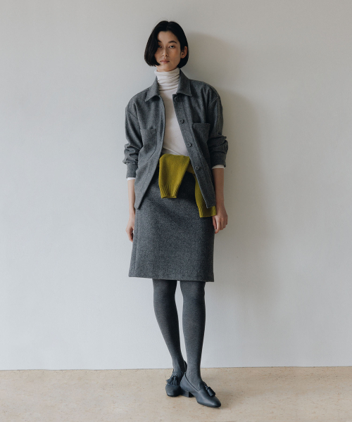 BLANKROOM HER(ブランクルームウーマン)の「ELLIE ウールミディスカート_GRAY(スカート・レディース・その他・0/1)」の2枚目の写真