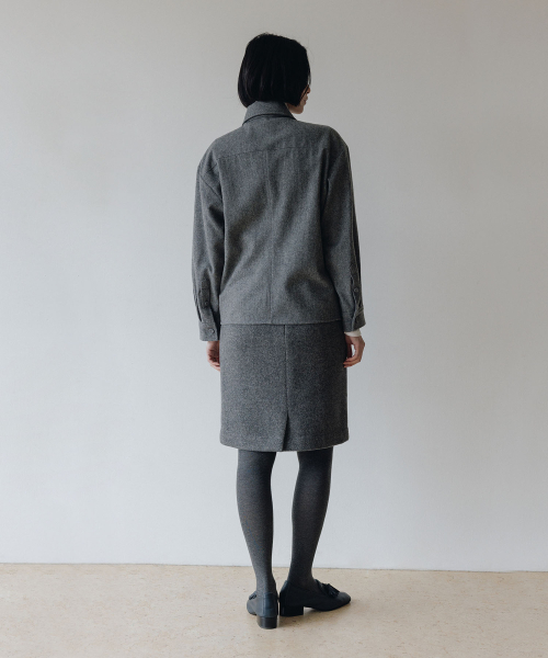 BLANKROOM HER(ブランクルームウーマン)の「ELLIE ウールミディスカート_GRAY(スカート・レディース・その他・0/1)」の4枚目の写真