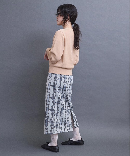 I am I in fact...(アイアムアイインファクト)の「BEAR PATTERN JQ スカート(スカート・レディース・グレー/ベージュ・FREE)」の9枚目の写真