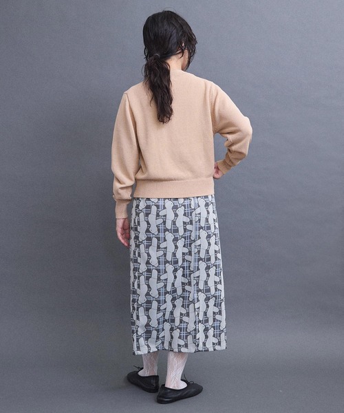 I am I in fact...(アイアムアイインファクト)の「BEAR PATTERN JQ スカート(スカート・レディース・グレー/ベージュ・FREE)」の10枚目の写真